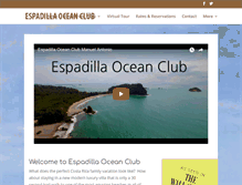 Tablet Screenshot of espadillaoceanclub.com